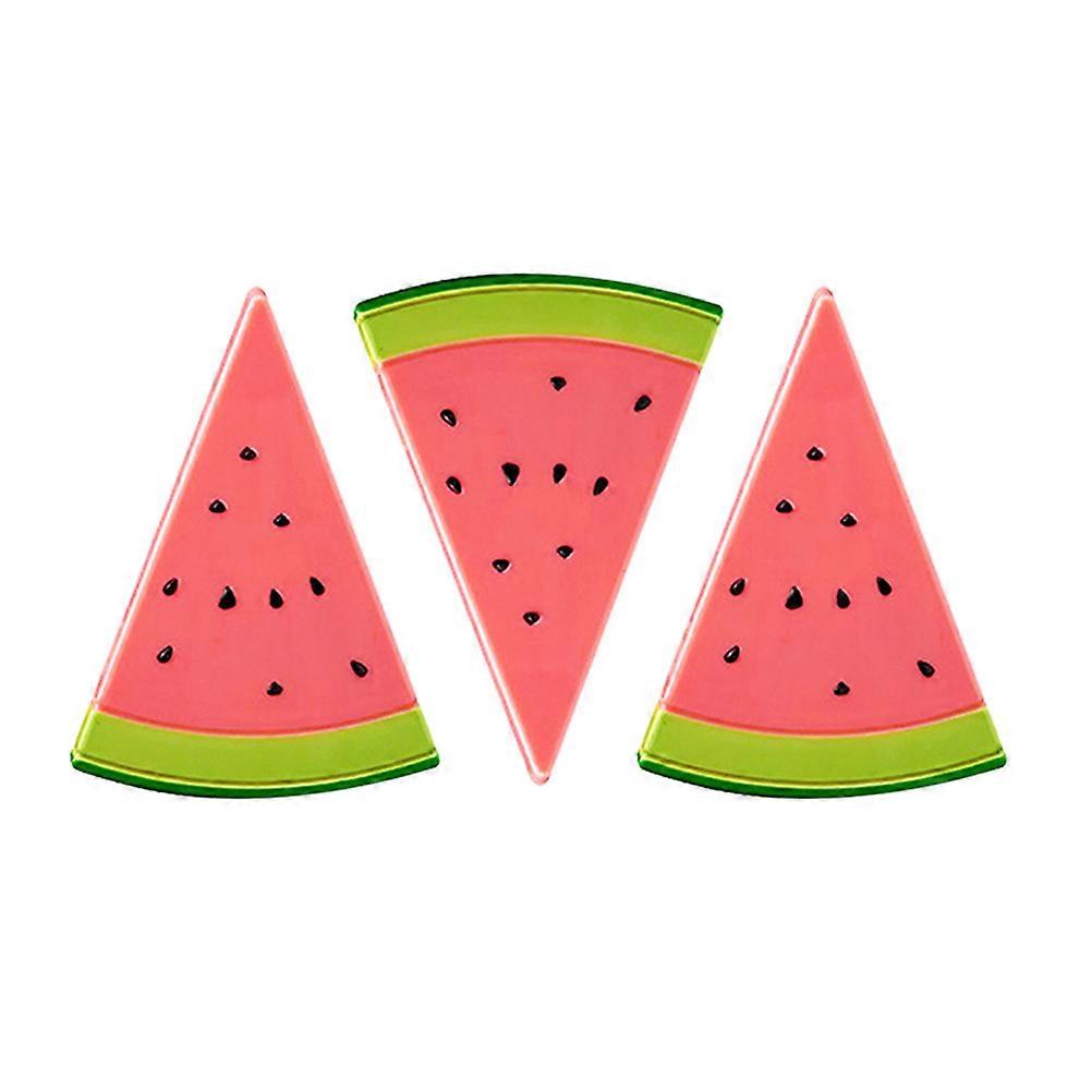 Non-Slip Multi-Function Beach Chair Clips Watermelon Shape Plastic Red 3Pcs