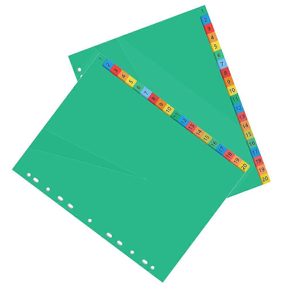Plastic Binder Dividers with Colorful Tabs for Notebook 40Pcs Set