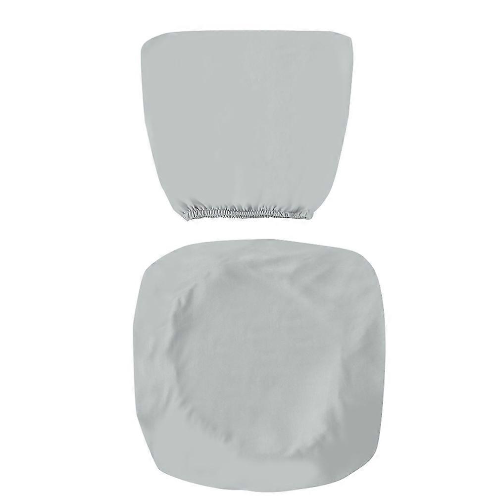 Elastischer Stuhlbezug, einfarbig, Polyester, hellgrau
