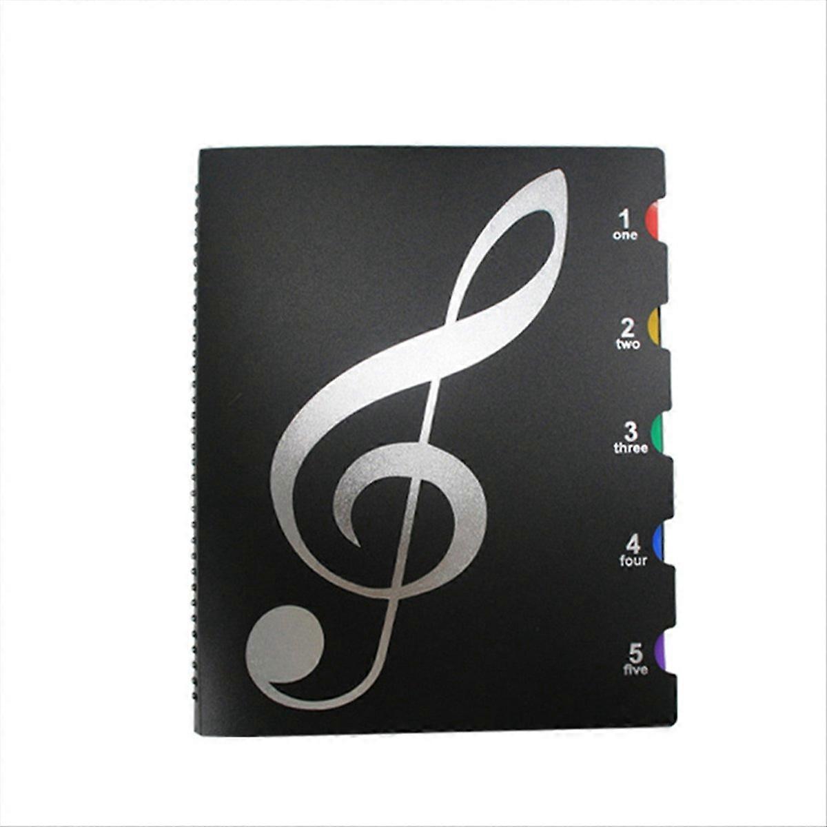 Sheet Music Folder, 60 Pages, Sheet Music/Holder,Black