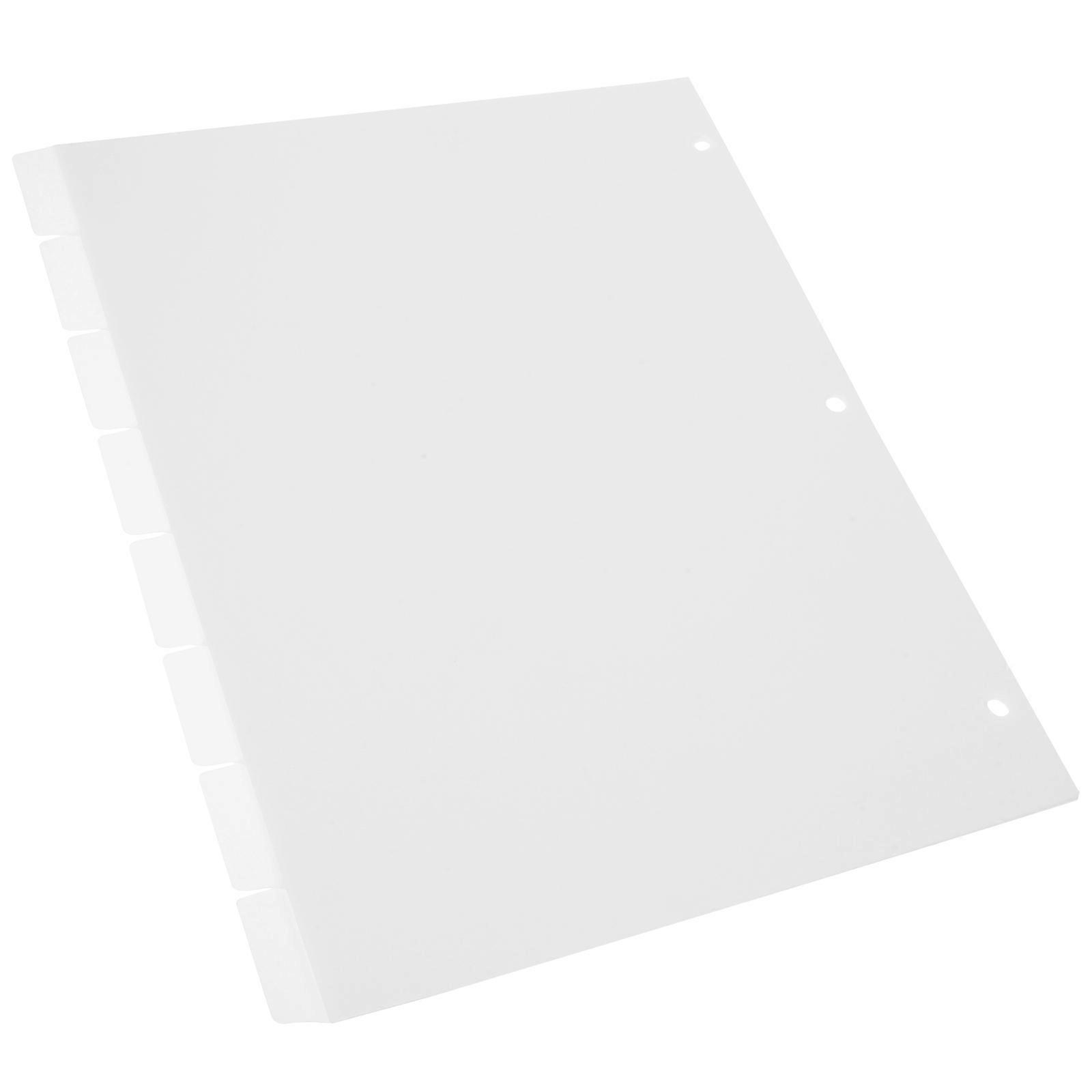 Tabs Binder Plastic Dividers for Notebook Use 40 Sheets Pack