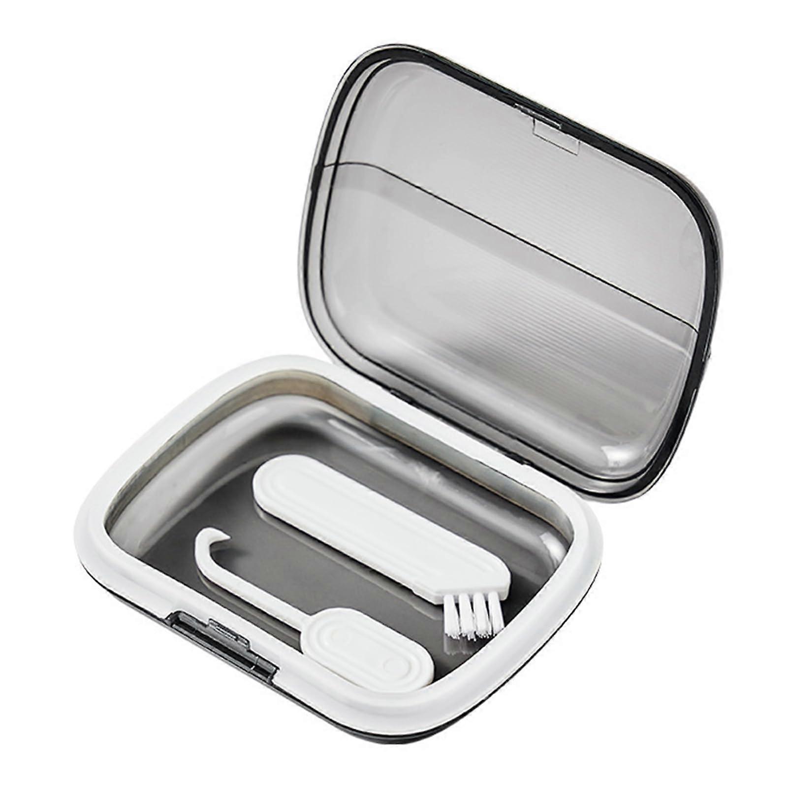 Denture Storage Case Clear Grey Retainer Box Compact TravelFriendly EcoFriendly Easy Clean