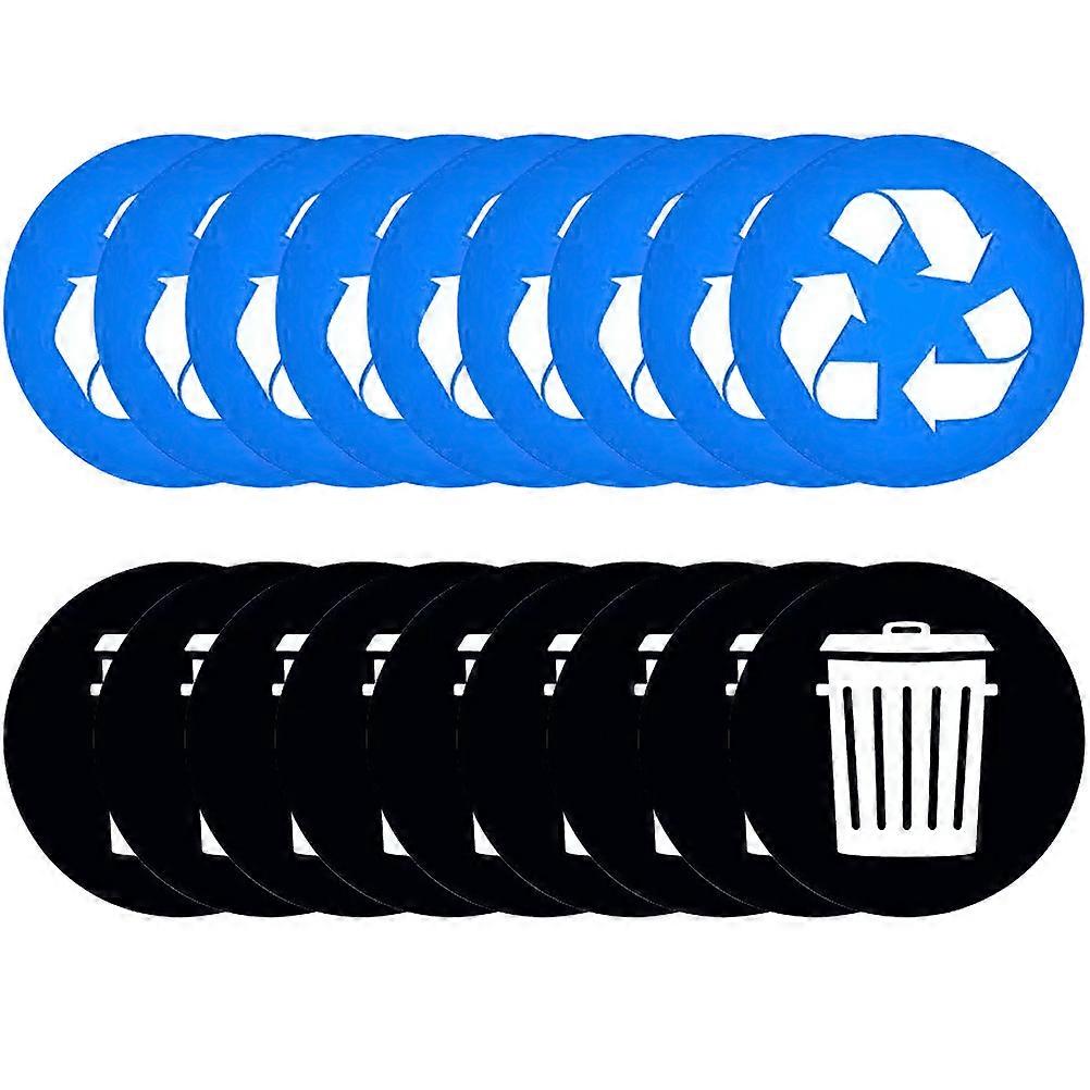 Trash Can Decal Recycling Sticker for Waste Sorting Purpose 1Set PVC