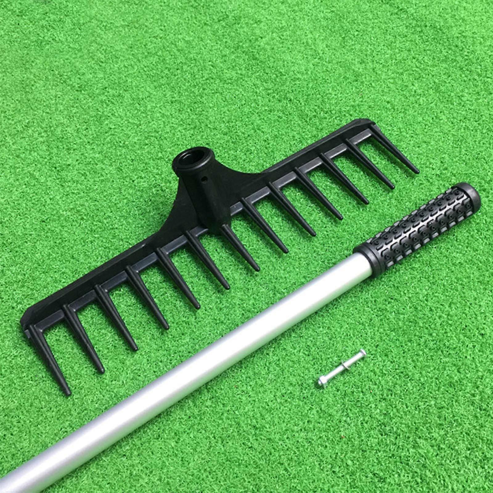 Lawn Leveling Rake with Wooden Handle for Even Mulch Spreading and Consistent Soil Leveling
