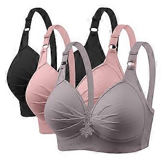 3 Pack Bras for Women No Underwire Push Up Bralette 2024 Everyday Wear Plus Size Comfort Wire Free Full Support Bra