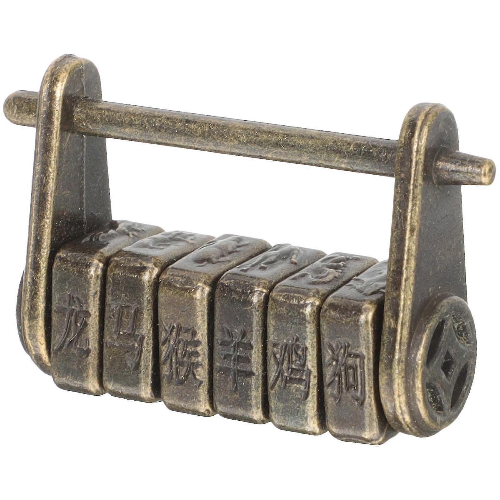 Golden Vintage Lock for Suitcase 5Pcs Combination Code Padlocks