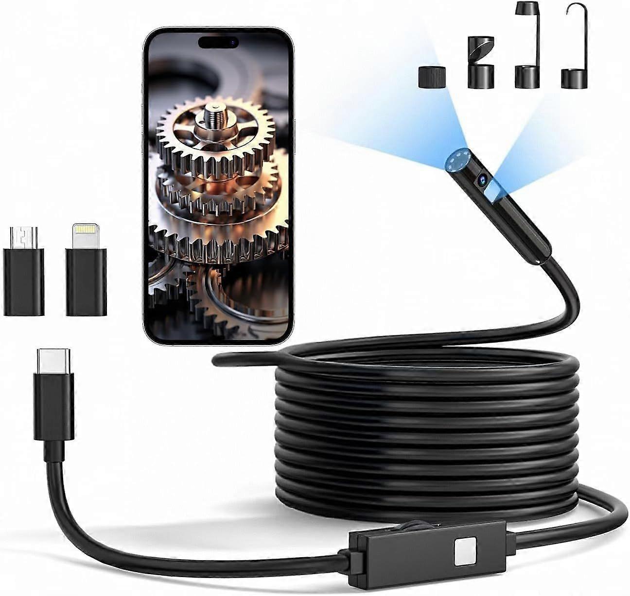 Endoscope Inspection Camera, USB-C Endoscope Camera with