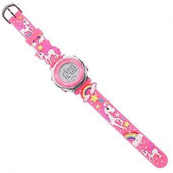 Reloj infantil de dibujos animados para niños, 1 unidad, reloj de pulsera rosa decorativo