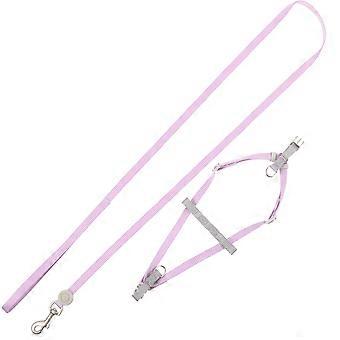 Kitten Harness and Leash Set for Cat Outdoor Walking 1Set Violet Polyester
