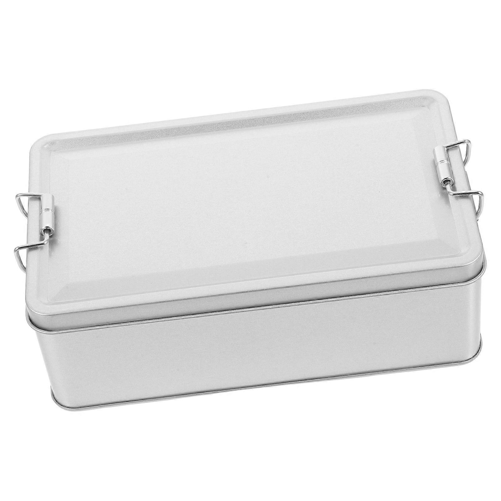 Cookie Storage Tinplate Metal Box with Airtight Function 4Pcs Pack