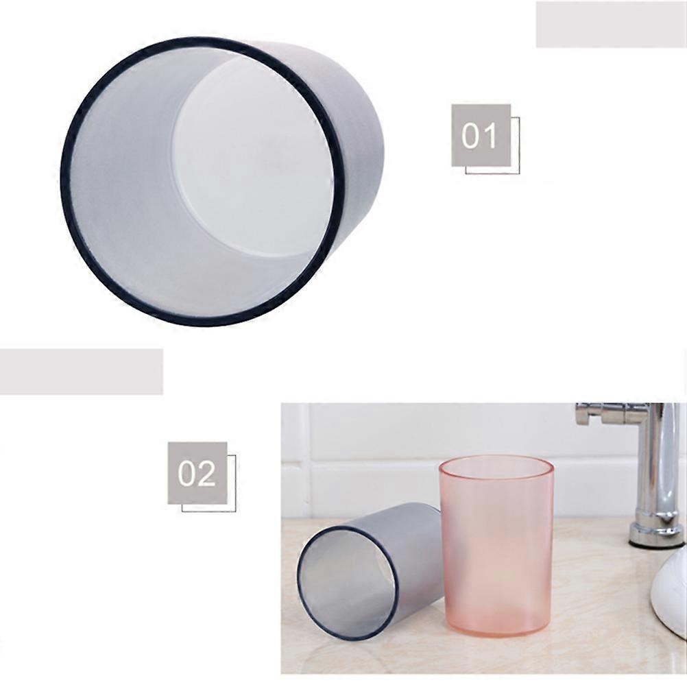 Transparent diskkopp tandborstekopp för förvaring grått material