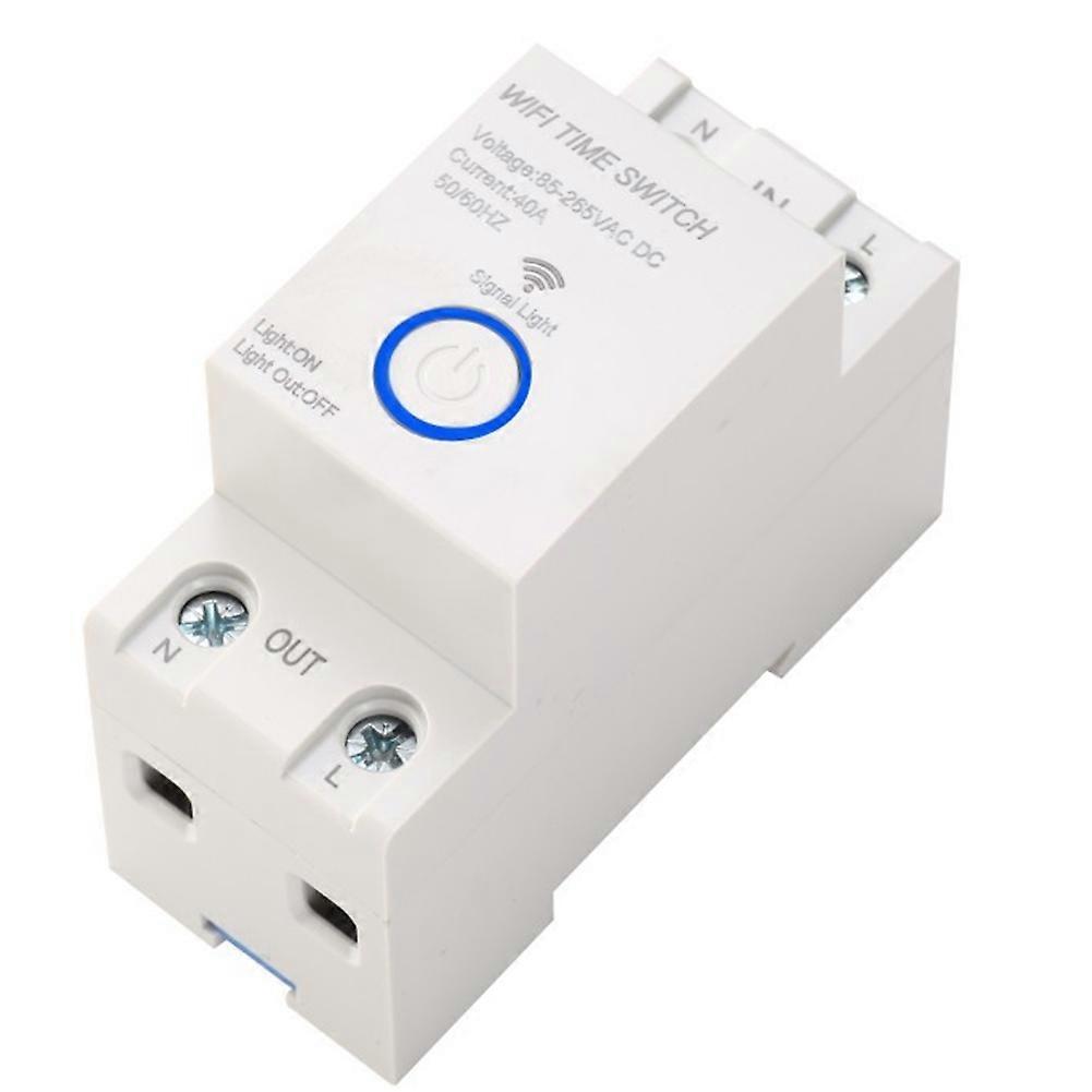 Smart Timer WiFi Timer Switch 2P 40A Programmable Tuya APP Control Voice Control Smart Time for Home