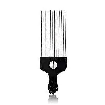 Haarkam voor afrohaar, ontwarringstool voor krullend haar met antistatische eigenschappen, professioneel haarstylingaccessoire gemaakt van duurzaam staal.