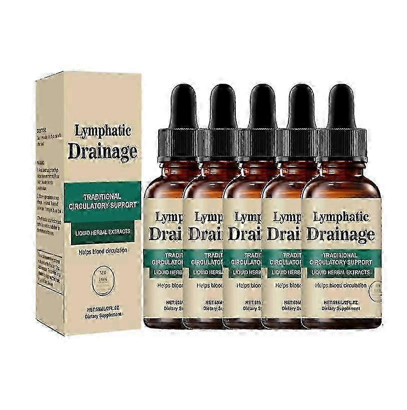 1-5x Anti-cellulite lymfedrænagedråber til mænd og kvinder, kropspleje 60ml, ffzz1