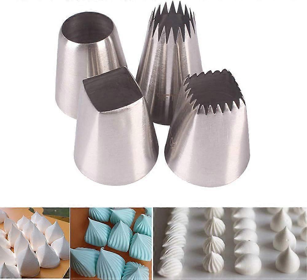 4pcs Extra Large Cake Icing Tips for corating