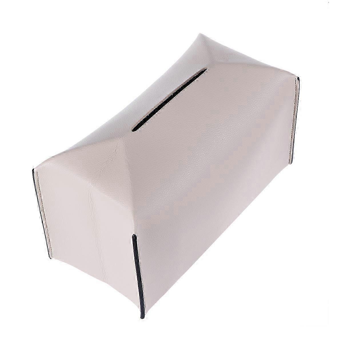 Multi-Purpose Tissue Box PU Case for Holding Tissue Beige