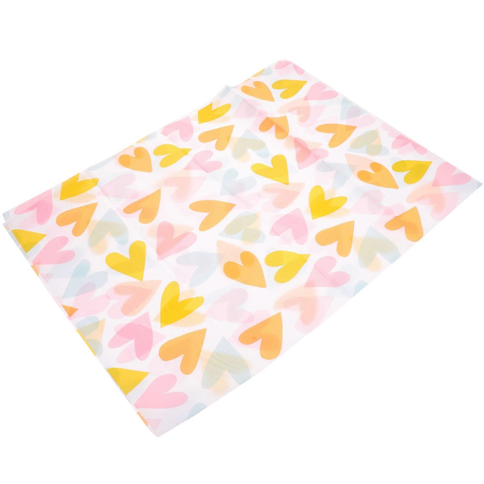 Geschenkpapier, 10 Blatt mit einzigartigem Herzmuster