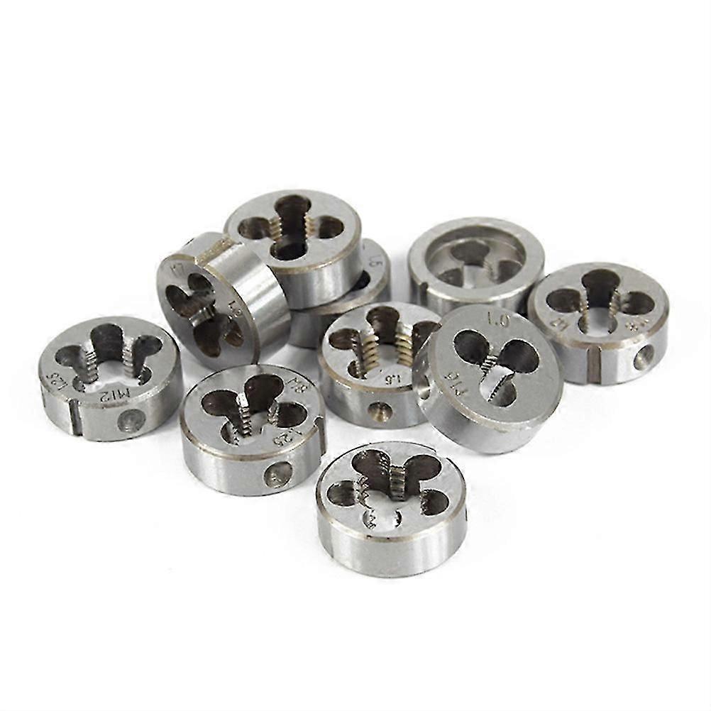 Metric Thread Taps Hand Tapping Thread Processing Tool Steel Bearing Material 11Pcs