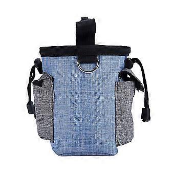Training Small Dog Treat Pouch , Easily Carries Kibble And Rewards Pet Bait Bag Fanny Pack With Poop Bag Dispenser Dog Training Pouch Blue