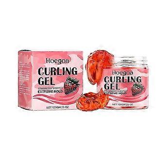Hoegoa Strawberry Curl Styling Gel No-wash Hair Fluffy Long-lasting Styling Nourishing Repair Stylin