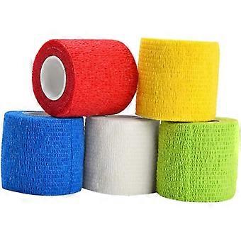 5 Rolls Self-Adhesive Elastic Bandage Wrap for Pets Dog Cat Nonwoven Tape Mixed Pattern