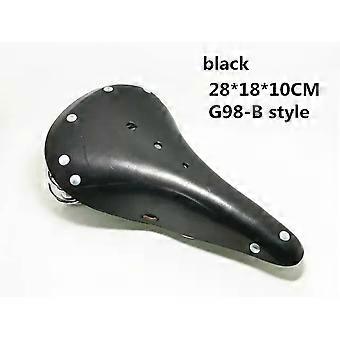 28*18*10CM Mountain Bike Comfort Breathable Leather Saddle Retro Bicycle Cushion Cycling Seat For Dual-track Seat Tube Bicycles