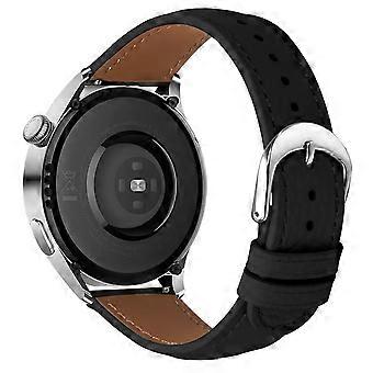 Replacement Strap for Huawei Watch GT 3 Pro 46mm/ GT 3 46mm/ GT 2 Pro/ GT 2e Litchi Texture PU Leather Watch Band with Metal Buckle