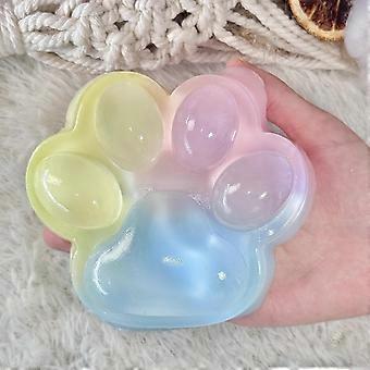 Squishy Cat Paw, 5 in Large Paw Squeeze Toy for Stress Relief and Relax, Sticky Squishies Fidget Toys for Party Favors Novelty Things Birthday Gift (