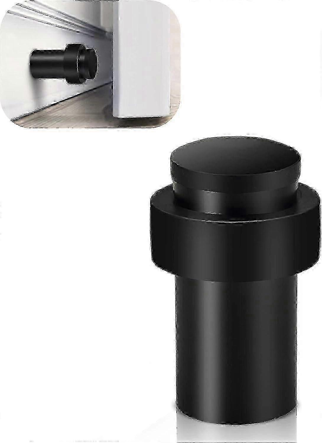Butée de porte robuste en acier inoxydable ZWS - Butée de porte noire à fixer au sol