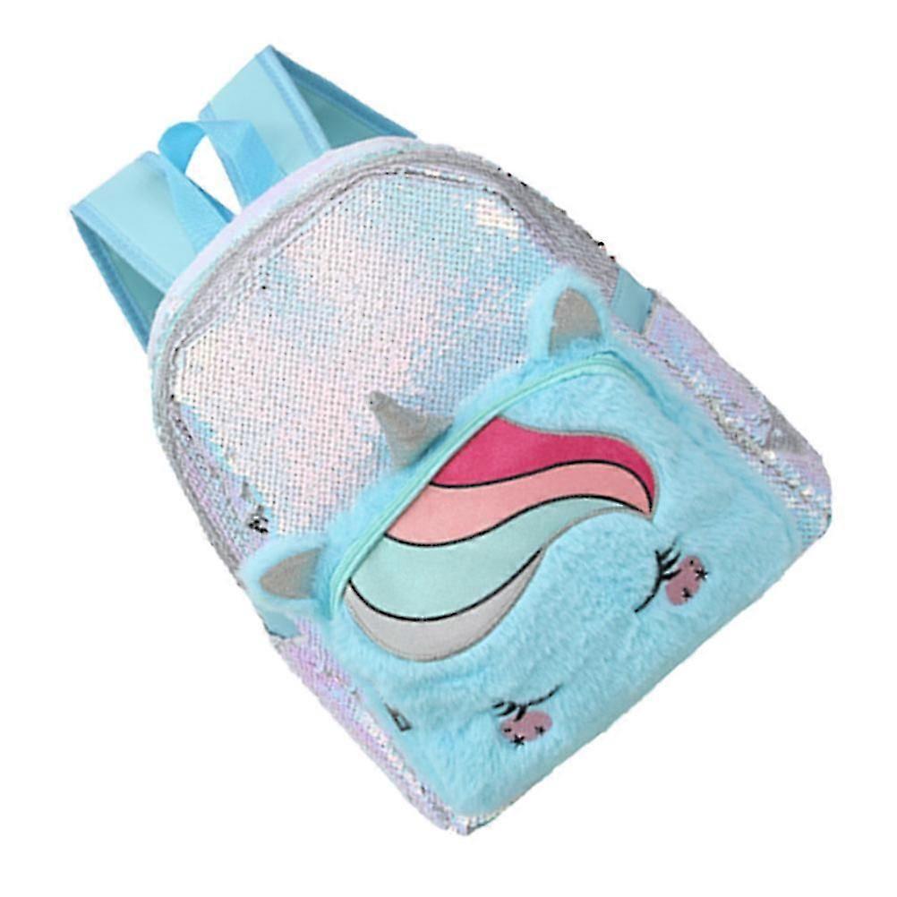Unicorn Backpack Kids Light Blue Backpack for Stuff Holding