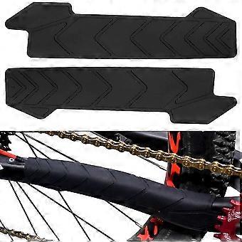 Bike Chainstay Protector 2pcs MTB Silicone Chain Stay Frame Guard Protect Your Bike Frame compatible with Most Bicycle