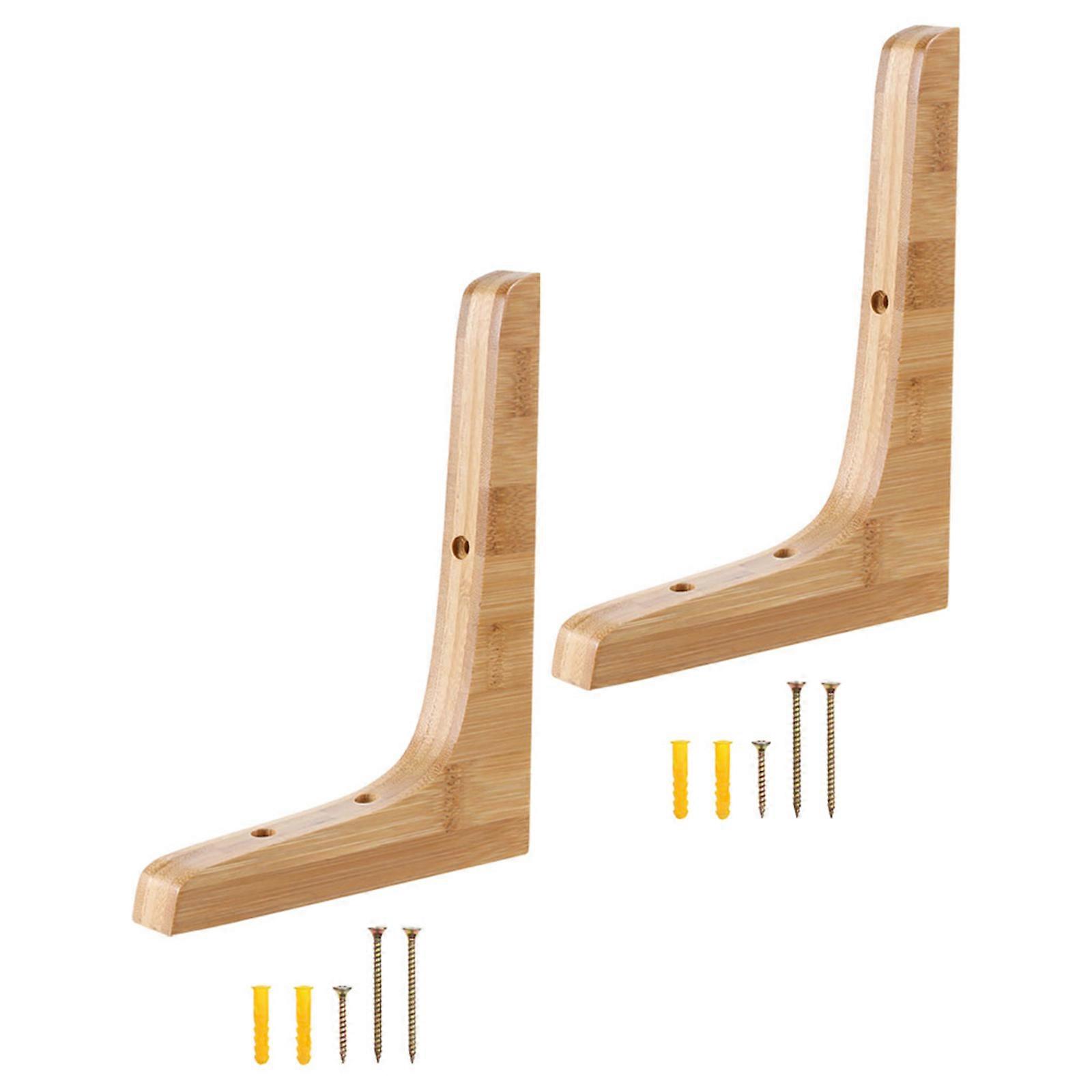 2pcs Wood Shelf Bracket Floating Shelf Bracket Wall Mounted Shelf Bracket Support