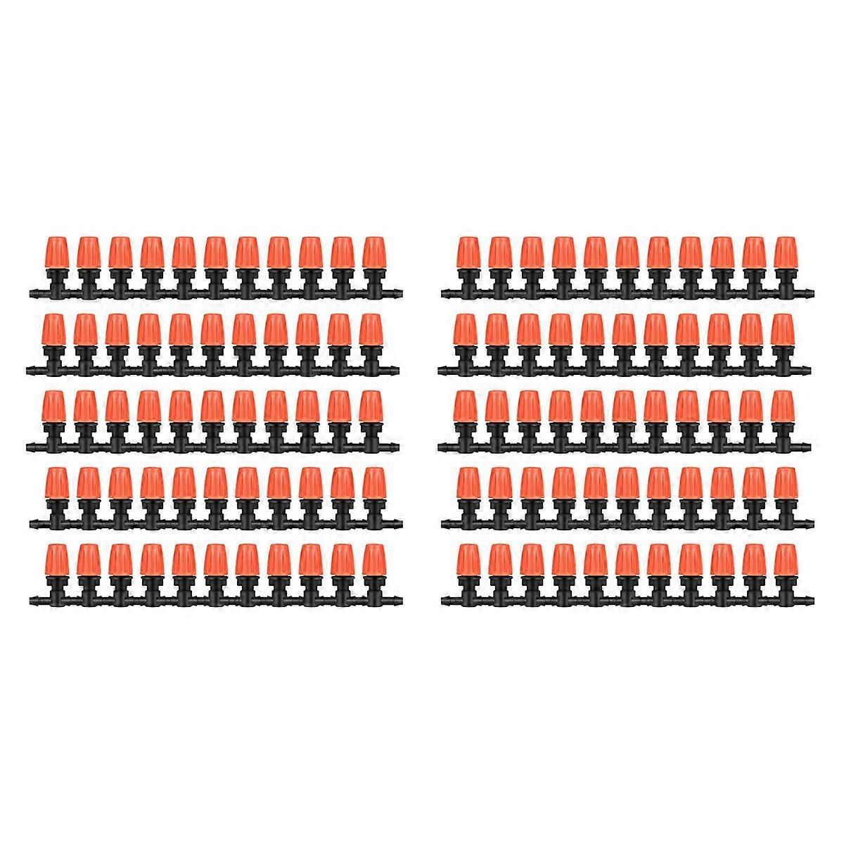 100 Pcs Three-Way Atomizing Nozzle Adjustable Mist Nozzles