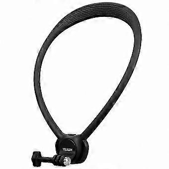 Neck Mount for Action Camera, 90 Degree Locking, Compatible with TELESIN S2-HNB-09 SE 2.0, Hands Free POV Shooting with Chest Strap