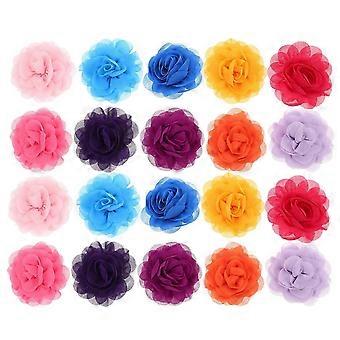 20st flerfärgad sällskapsdjur krage blommor chiffong hund fluga charms blommig grooming tillbehör för katter valpar och små till stora hundar