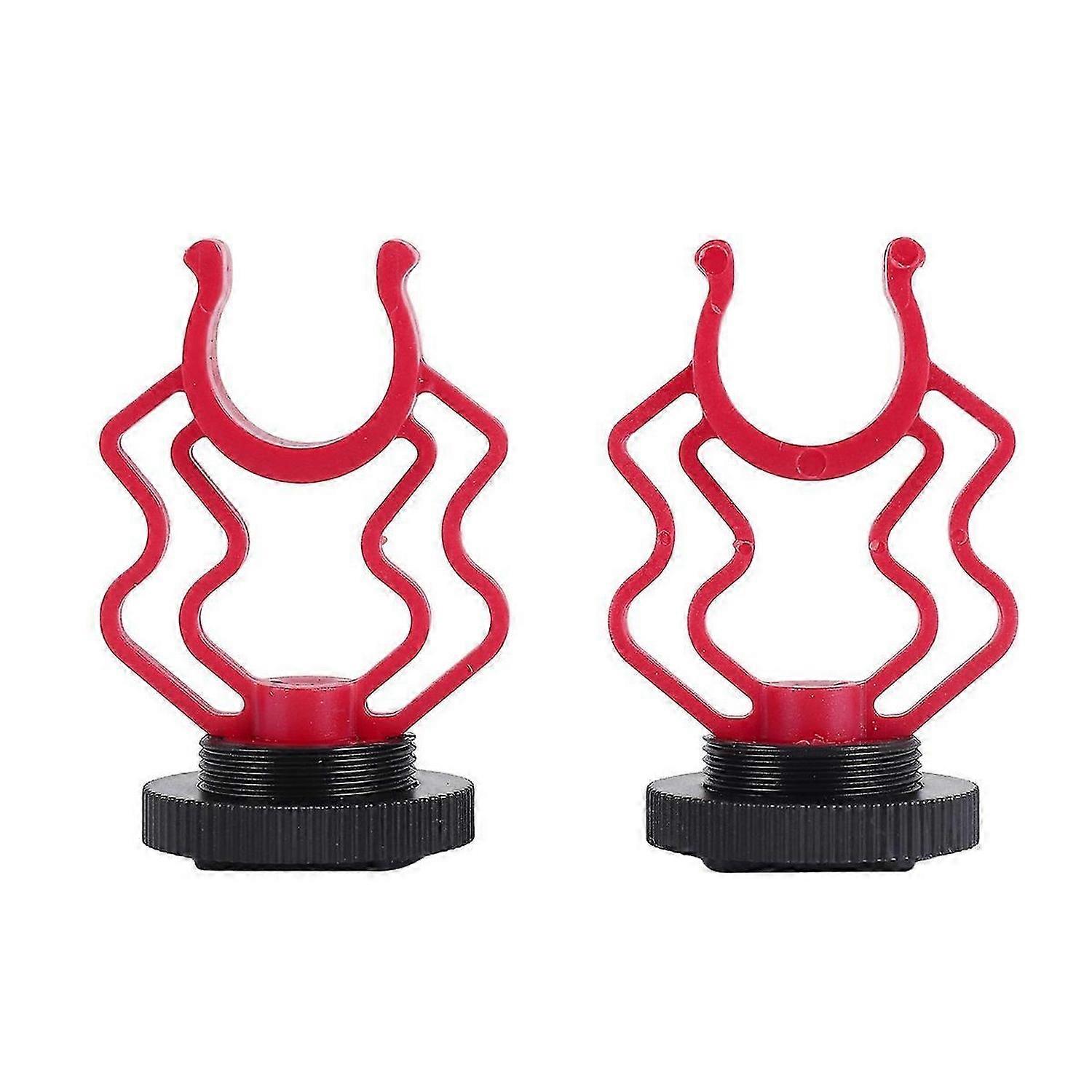 2PCS Universal Microphone Wavy Shock Mount Adapter Plastic Microphone Bracket Mount Replacement for