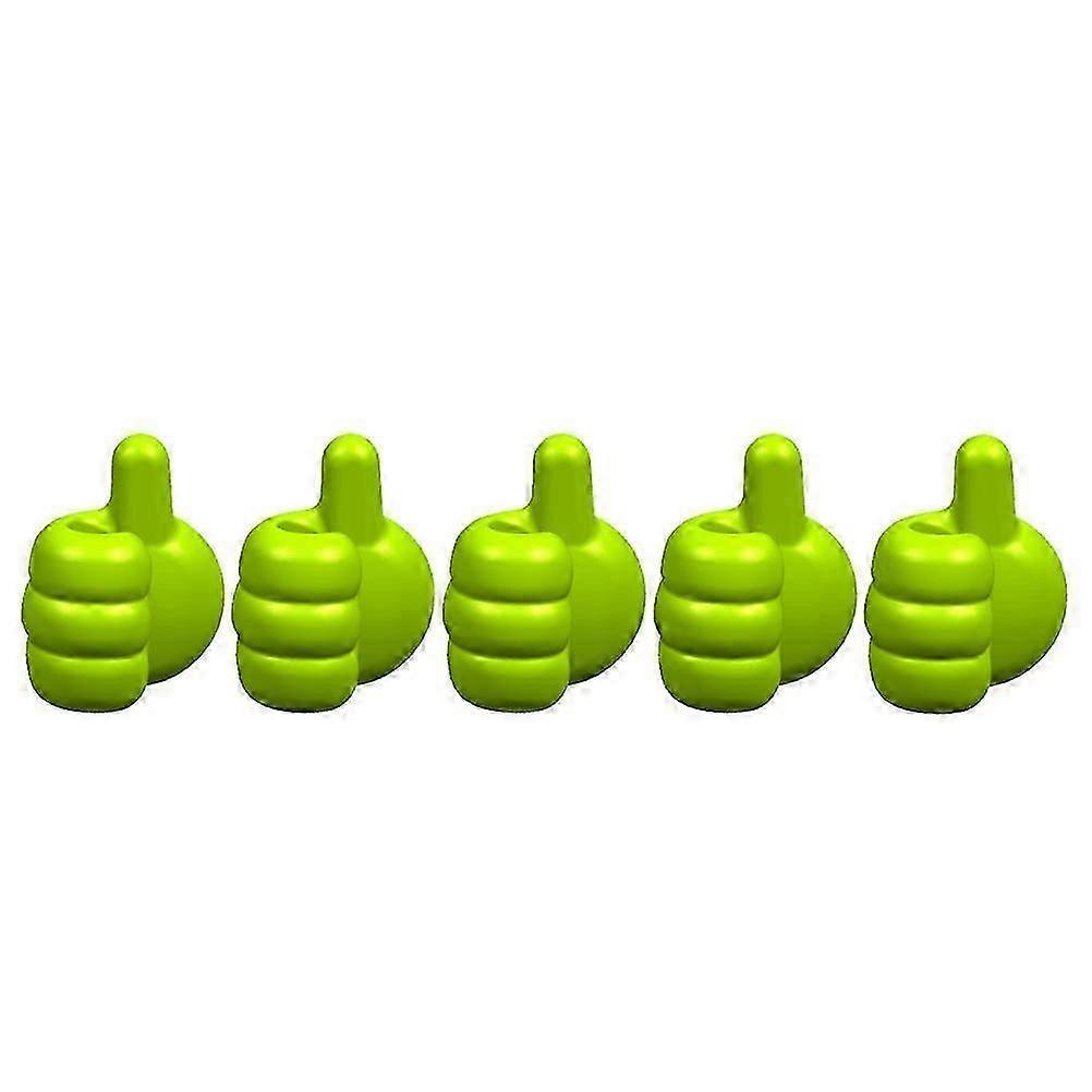 5pcs Creative Thumb Wall Hooks-Multi-function with Anti-scratch Adhesive