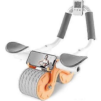 2026 New Ab Roller Wheel with Timer & Knee Mat,Automatic Rebound Abdominal Wheel with Elbow Support Ab Workout Equipment for Strengthening Core Muscle