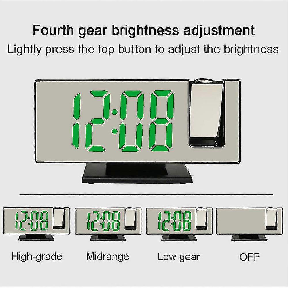 Led Projection Clock Multi-function Digital Alarm Clock With Usb Charging Digital Clock