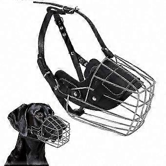 Extra Large Muzzle for Great Dane, Bite Prevention Metal Basket Breathable Drinkable