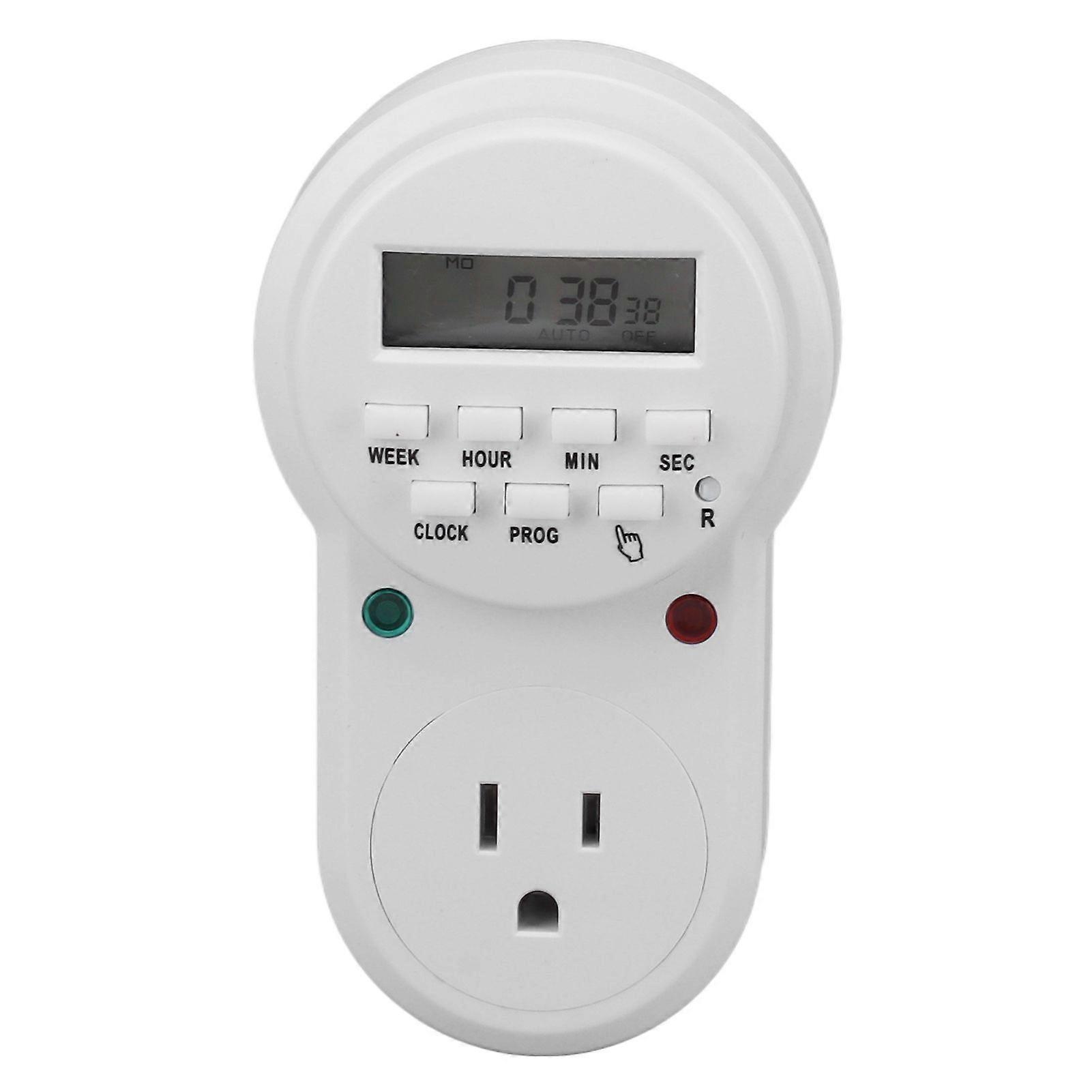 Indoor Mini Mechanical Outlet Timer Electronic Plug Timer Auto Power Off 7 Day Cycle Timer Outlet  110