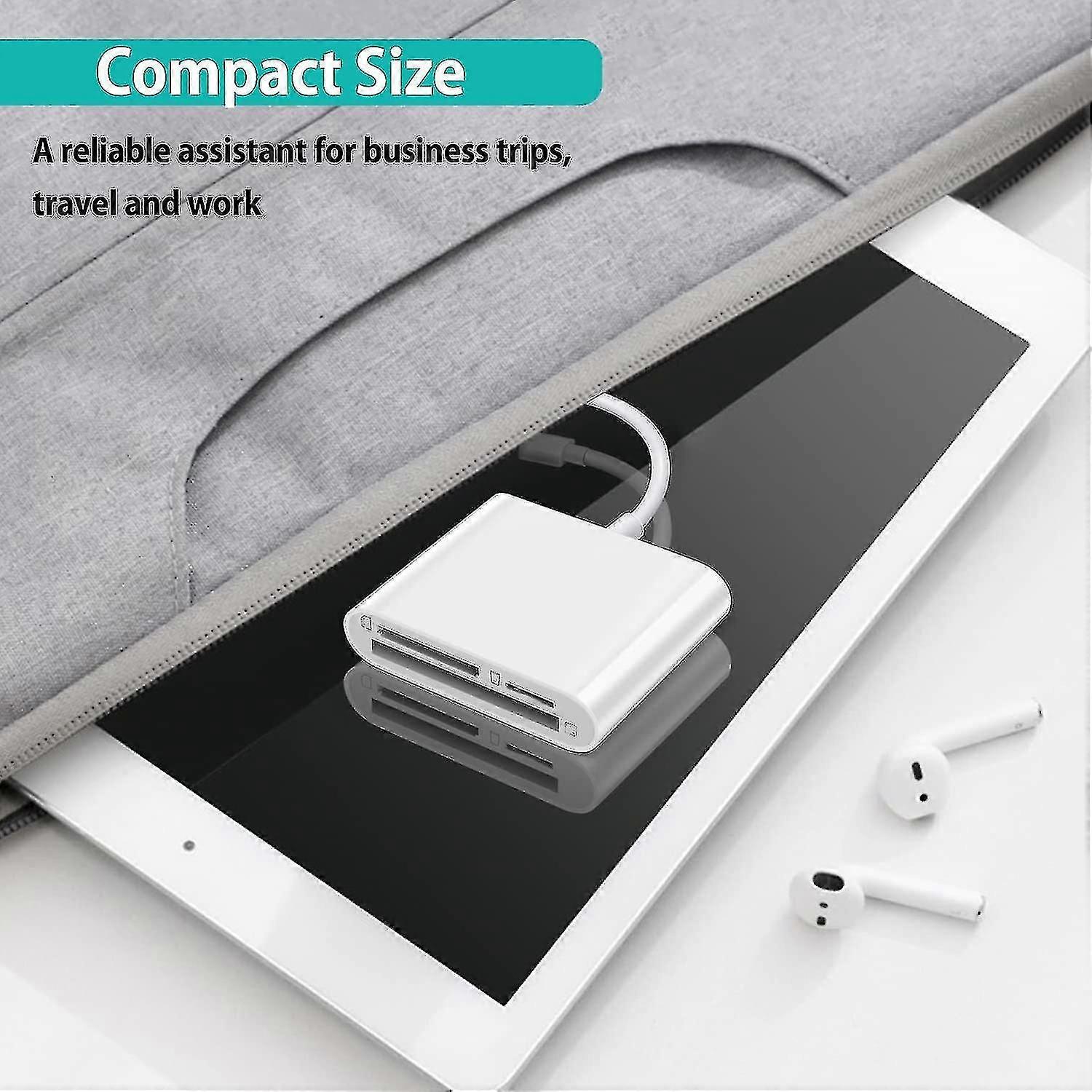 Cf Sd Tf Lightning Card Reader Adapter For Apple - High-speed Data Transfer