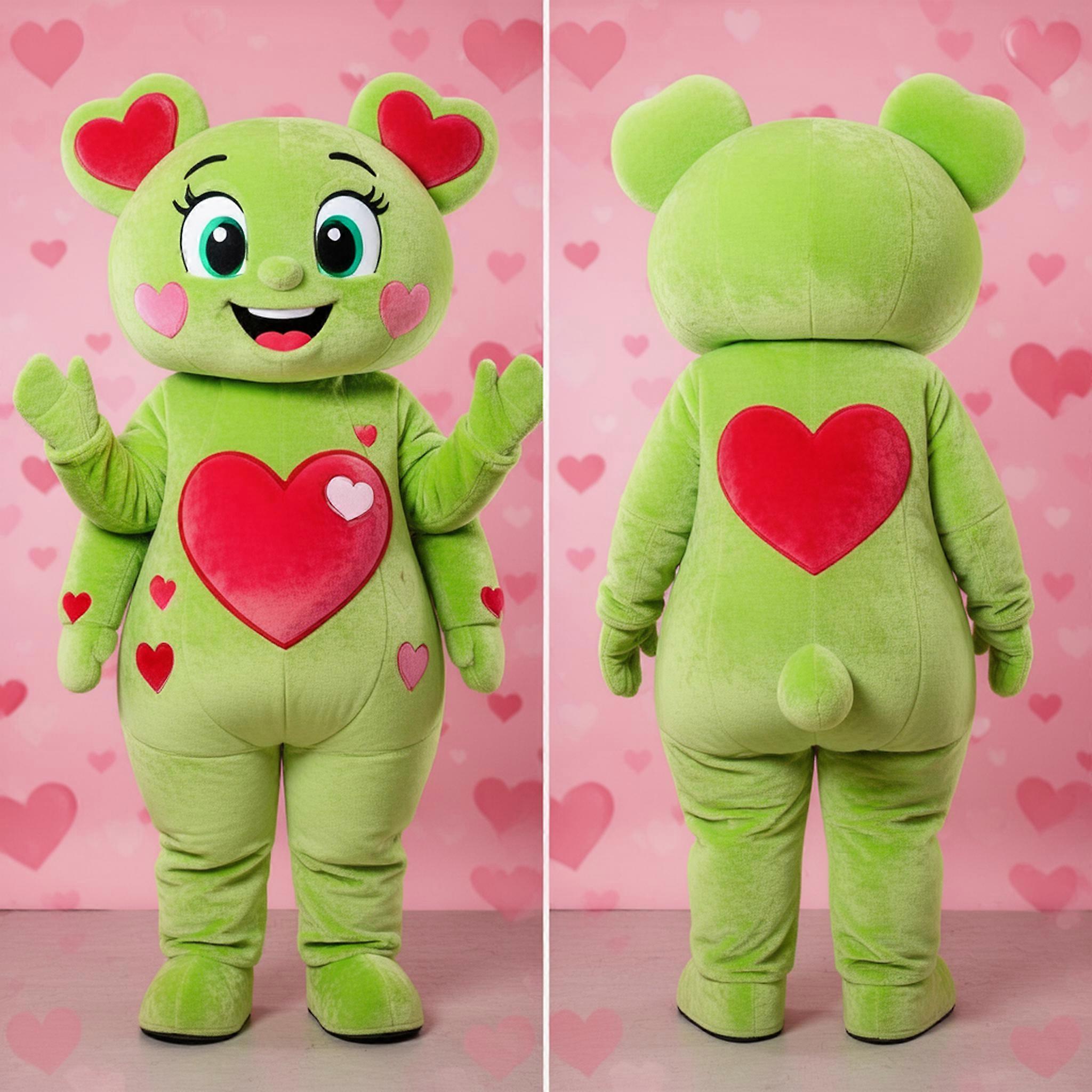 MASTICOT Lime Green Playful Alliance Mascot
