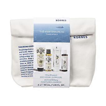 Korres The Mediterranean Travel Rituals Body Cream 40 ml + Shower Gel 40 ml + Conditioner 40 ml + Shampoo 40 ml