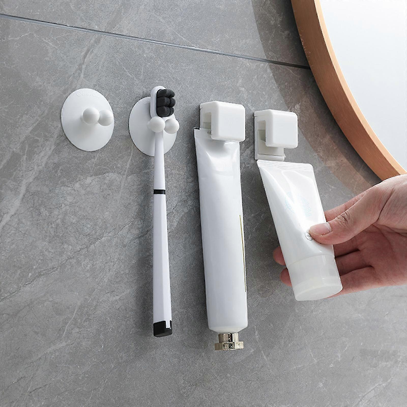 Friendly Toothpaste Clip Toothpaste Storage Solution No Drilling Required for Bathroom Kitchen Easy Installation A