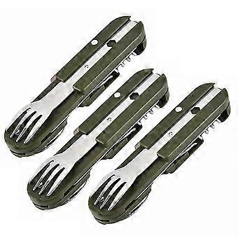 2026 Folding Cutlery Sets Multipurpose Reuseable Flatware for Outdoor Tableware