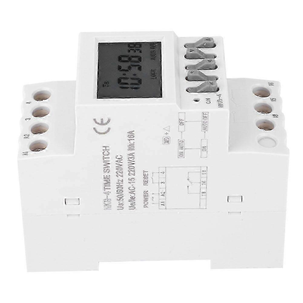 NKG-4 Programmable Timer Switch Din Rail Timing Control Switch AC220V 3A