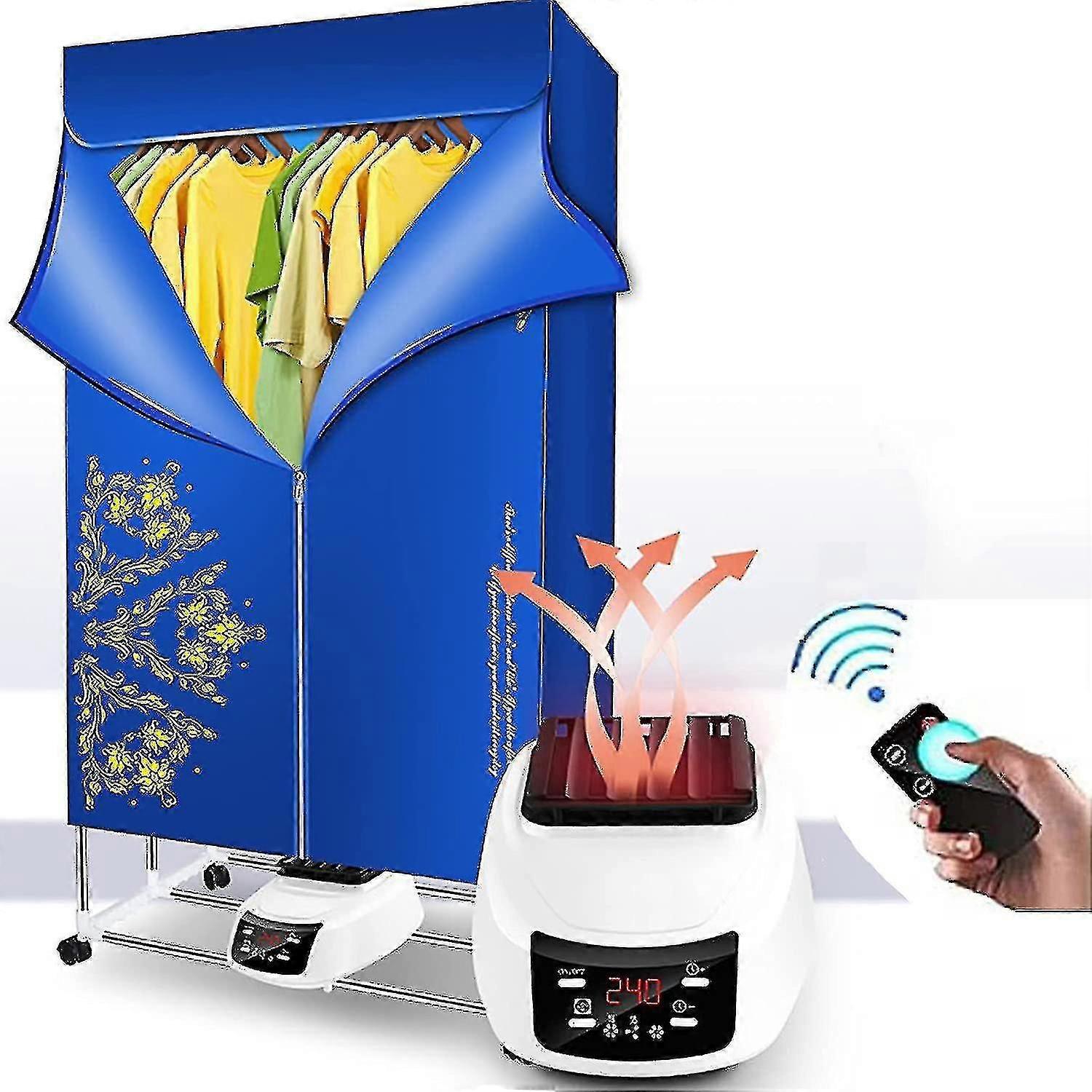 Silent electric clothes dryer with timing function for small spaces