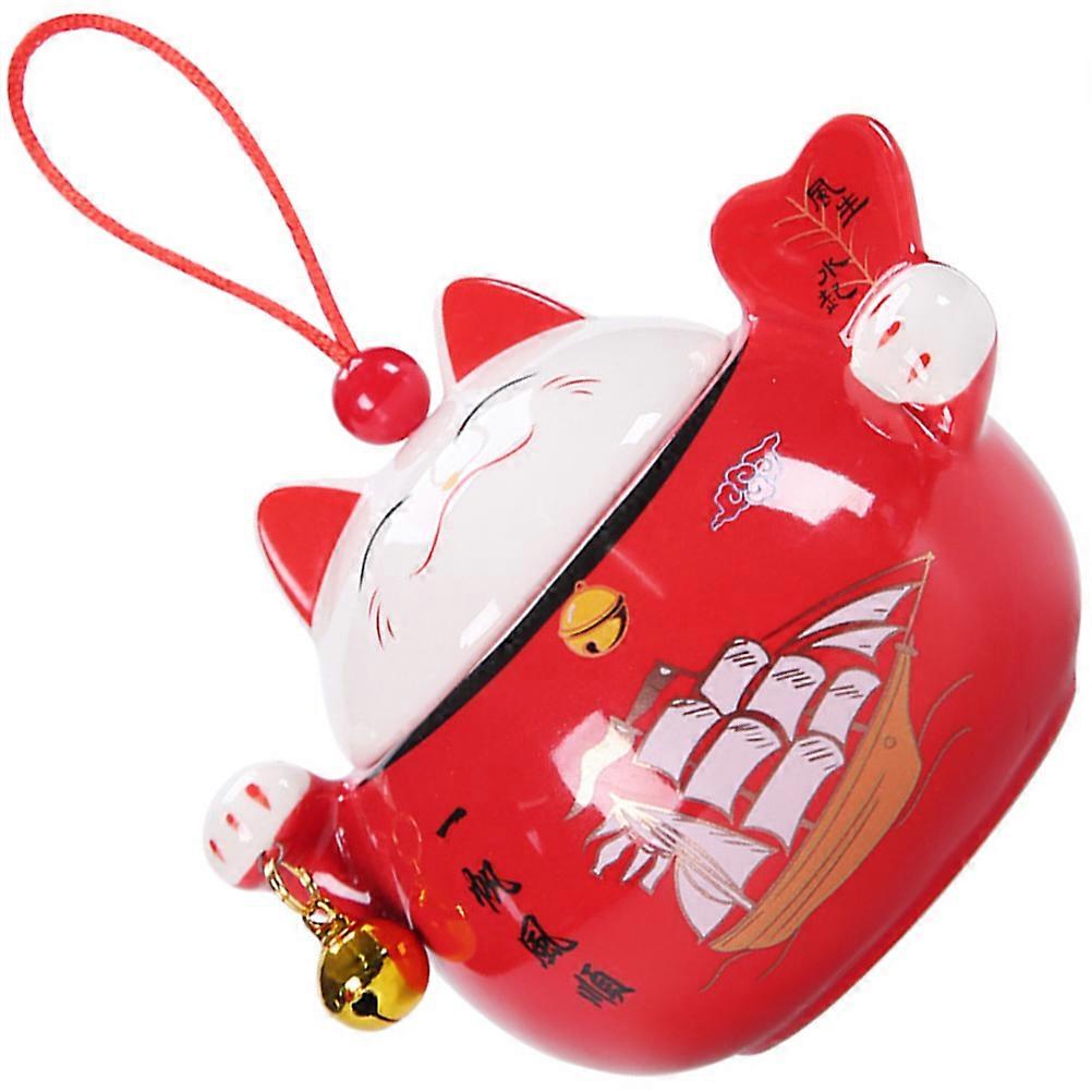 Ceramic Tea Jar for Storage Cat Shaped Canister