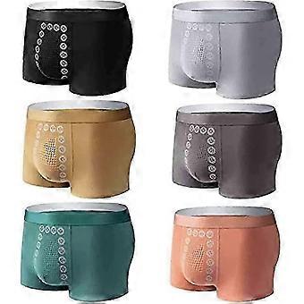 6-Pack Men's Boxer Briefs, High Elasticity Breathable, Anti Roll-Up, Supports Blood Circulation